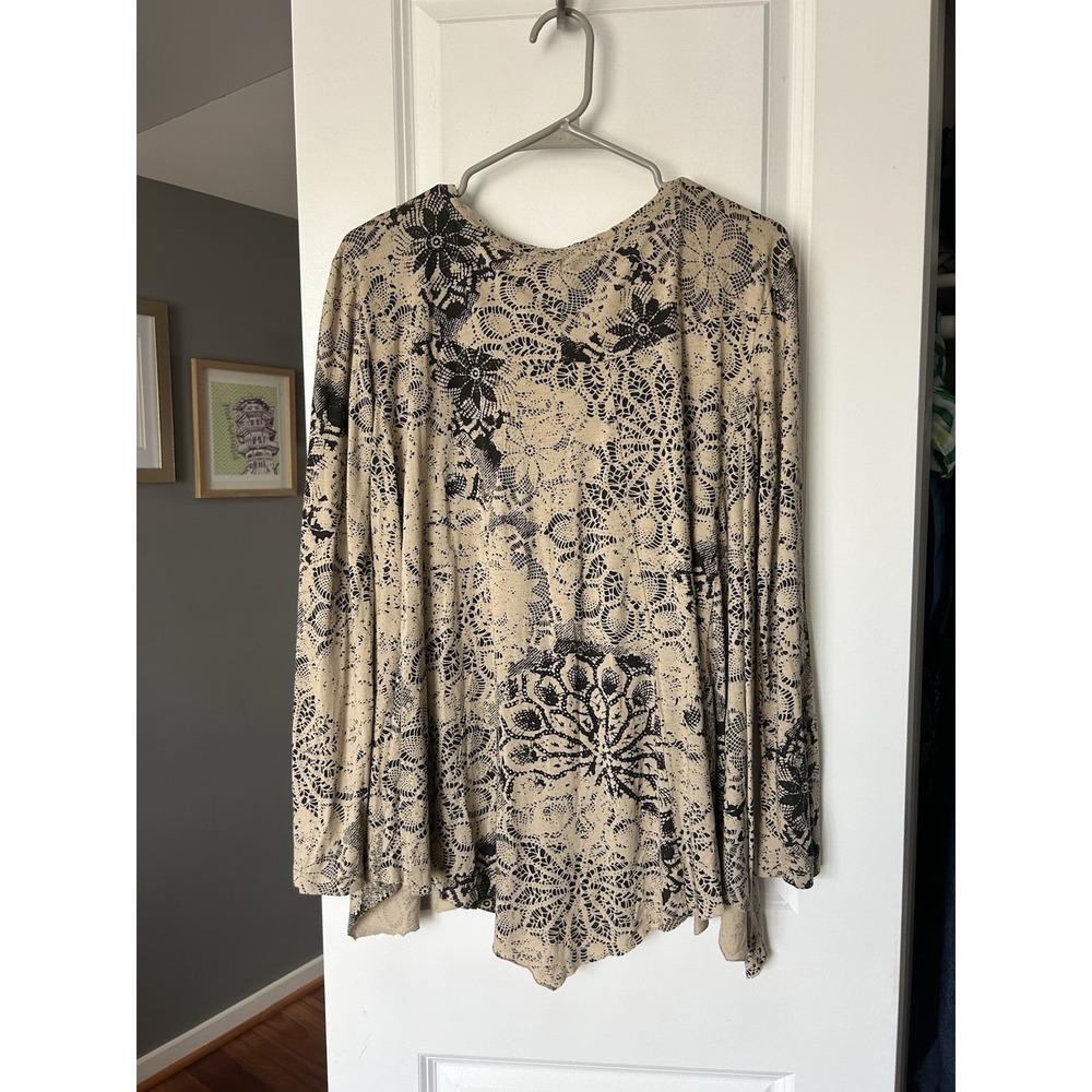 Peruvian Connection Womens Long Sleeve Pima Cotton Tunic Top Shirt Tee Size XS/S - Picture 2 of 5